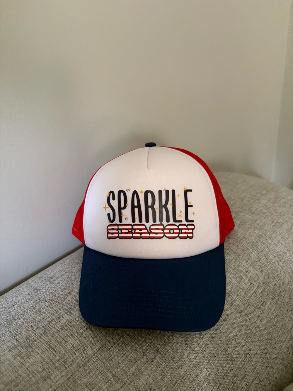 Sparkle Season Trucker Hat - Red, White & Blue New with Tag